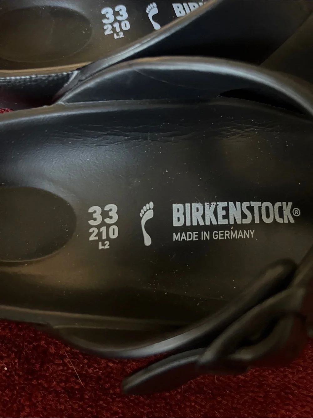 Birkenstock Kids Black EVA Thong Sandals with Adjustable Strap